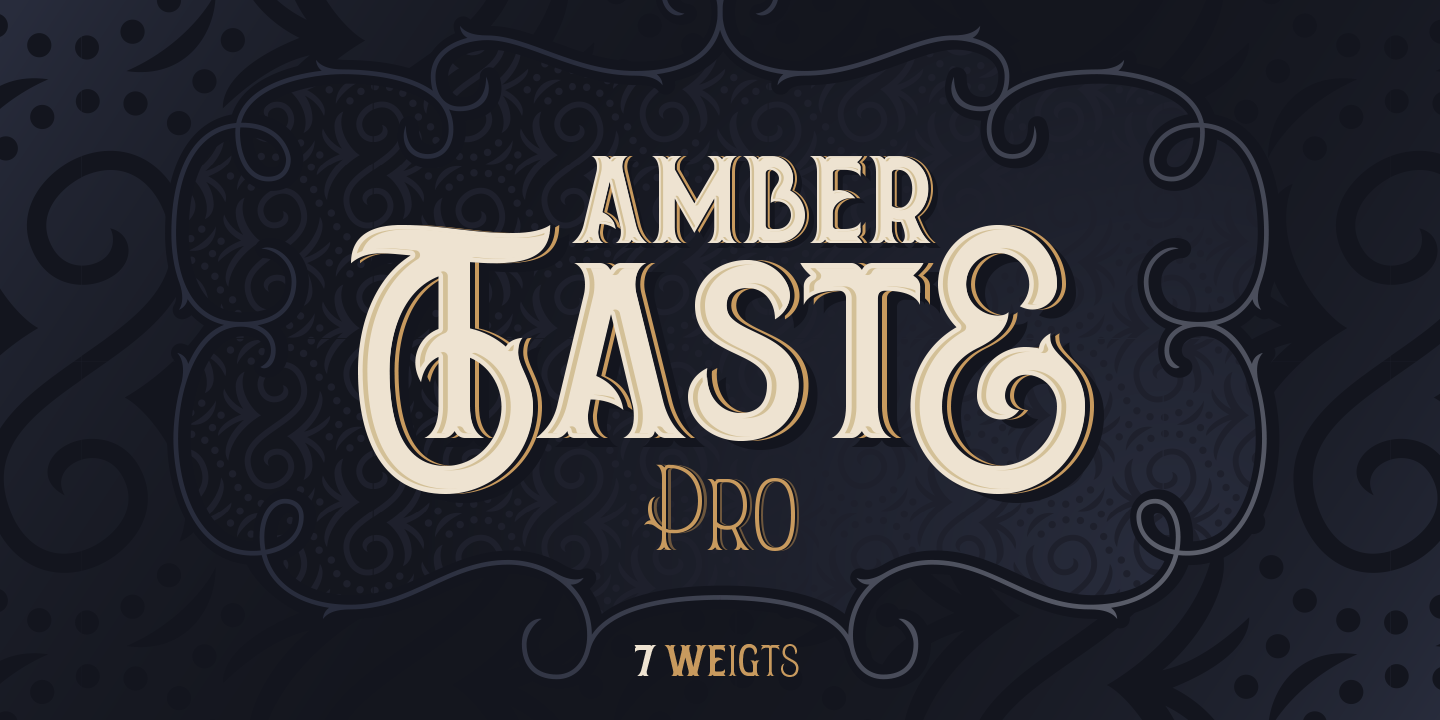 Beispiel einer Amber Taste Pro-Schriftart #1